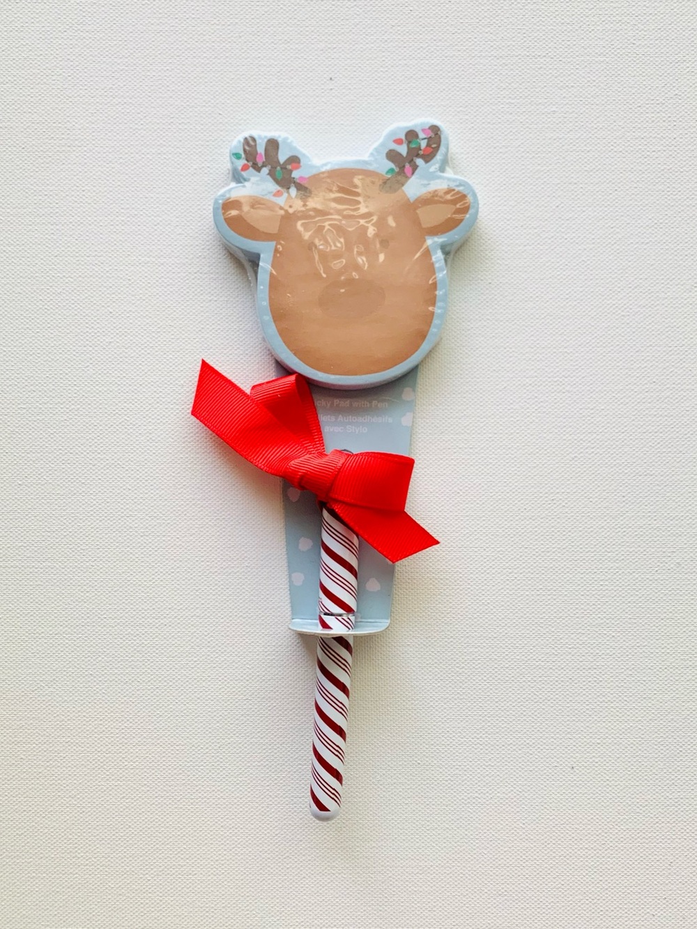 NWT Lady Jayne Christmas Reindeer Sticky & Candy Cane Pen